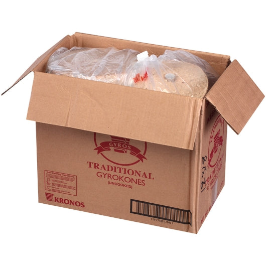 Kronos Uncooked Traditional Gyro Cone, 2 x 20 lb Case - Frozen Meat & Seafood