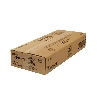 Kronos Frozen Gyrokone Uncooked Premium Beef Gyro Strips, 1 x 10 lb Case - Frozen Meat & Seafood