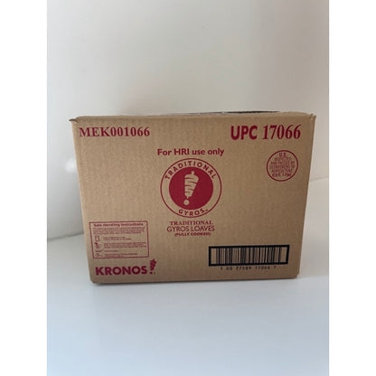 Kronos FrOZen Fully Gyro Loaf 100% Beef Portion Control, 8 x 3 lb Case - DOT product image 5