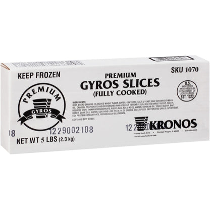 Kronos Frozen Gyrokone Gyro Sliced Premium Fully Cooked Beef, 4 x 5 lb Case - Frozen Meat & Seafood