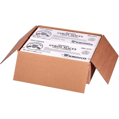 Kronos Frozen Gyrokone Gyro Sliced Premium Fully Cooked Beef, 4 x 5 lb Case - DOT product image 2