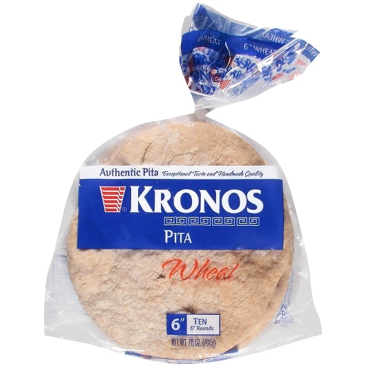 Pita 6 inch Whole Wheat Authentic PITA FLATBREAD, 12 x 10 each Case - Breads, Rolls & Buns