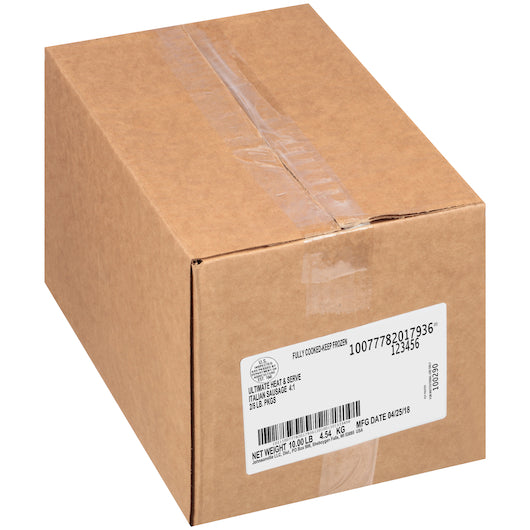 Johnsonville 4:1 Cooked Ultimate Heat & Serve Mild Italian Sausage Link, 2 x 5 lb Case - DOT product image 2