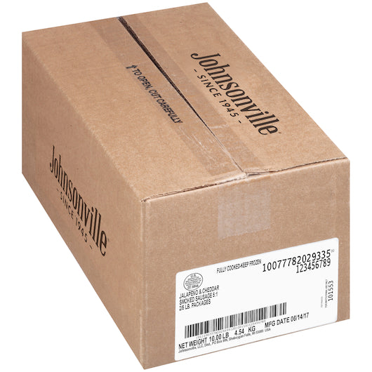 Johnsonville Jalapeno and 5:1 Cooked Jalapeno & Cheddar Smoked Sausage, 2 x 5 lb Case - DOT product image 2