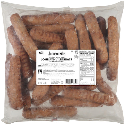 Johnsonville Heat and Serve Ultimate Cooked Bratwurst, 80 Ounce - DOT product image 1