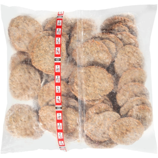 Johnsonville Fully Cooked Original Breakfast Sausage Patty, 1 x 10 lb Case - Frozen Meat & Seafood