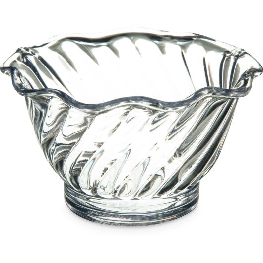 Carlisle 5 Ounce Tulip Plastic Clear Dessert Dish, 1 x 24 each Case - DOT product image 5