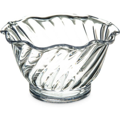 Carlisle 5 Ounce Tulip Plastic Clear Dessert Dish, 1 x 24 each Case - DOT product image 5