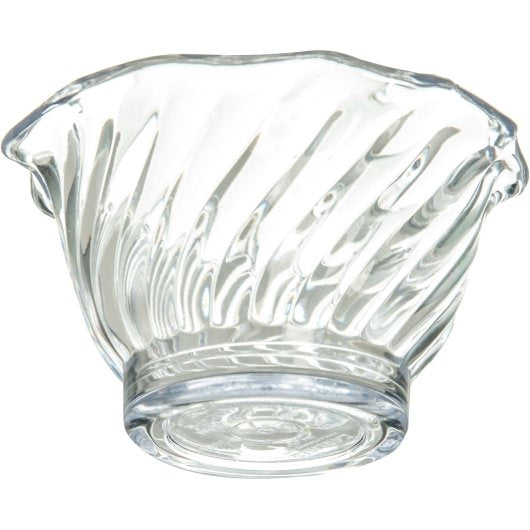 Carlisle 5 Ounce Tulip Plastic Clear Dessert Dish, 1 x 24 each Case - DOT product image 6