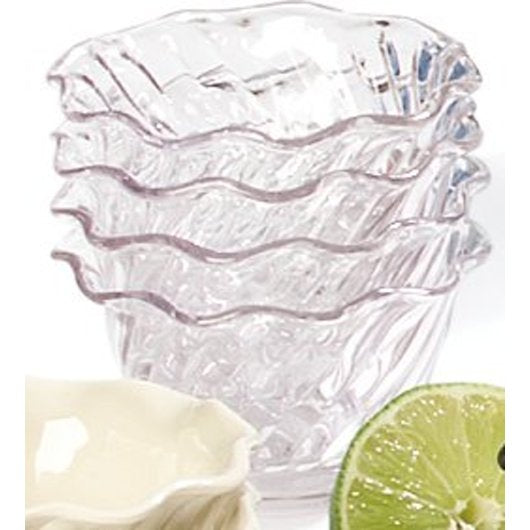 Carlisle 5 Ounce Tulip Plastic Clear Dessert Dish, 1 x 24 each Case - DOT product image 3