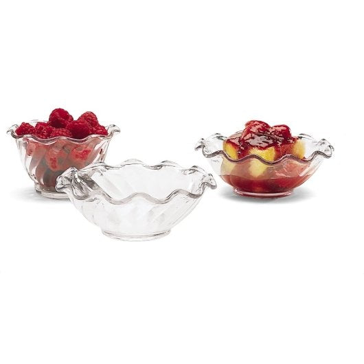 Carlisle 5 Ounce Tulip Plastic Clear Dessert Dish, 1 x 24 each Case - DOT product image 4