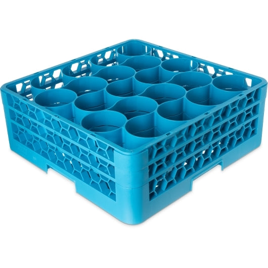 Carlisle Foodservice 20 Compartment Rack with 2 Extenders Carlisle Blue, 1 x 3 each Case - Kitchen Smallware