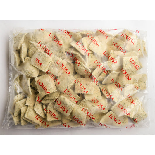 Louisa Foods 2 Inch Breaded Beef Ravioli Appetizer, 2 x 5 lb Case - Frozen Snacks & Appetizers