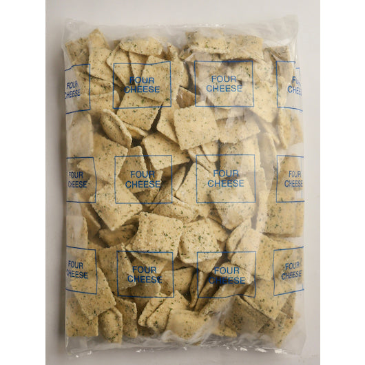 Louisa Foods 2 Inch Breaded 4 Cheese Ravioli Appetizer, 2 x 5 lb Case - Frozen Snacks & Appetizers