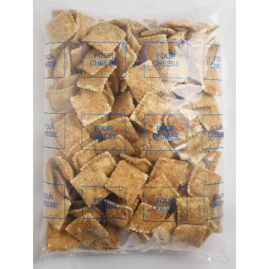 Louisa Foods 2 Inch Toasted 4 Cheese Ravioli Appetizer, 2 x 5 lb Case - Frozen Snacks & Appetizers