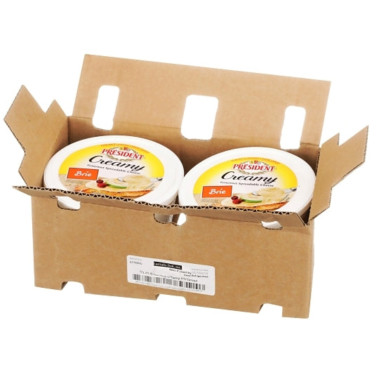 President Creamy Brie Gourmet Spreadable Cheese, 2 x 3.25 lb Case - DOT product image 3