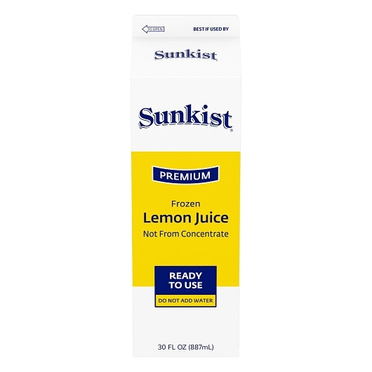Sunkist Not From Concentrate Ready to Use Lemon Juice 12/30 ounce, 12 x 30 oz Case - Condiments & Sauces
