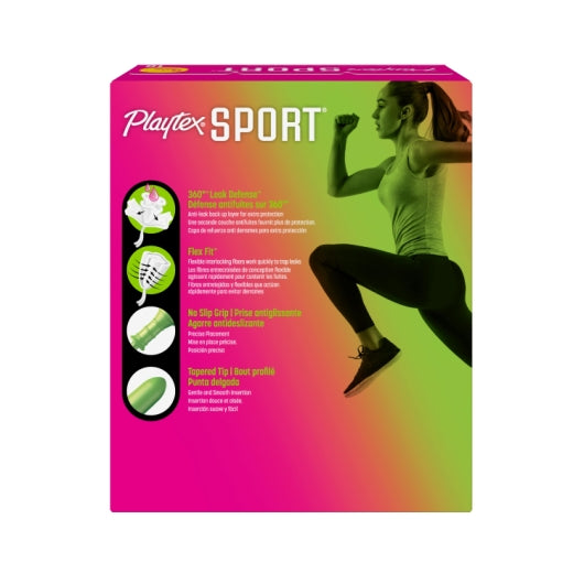 Playtex Sport Regular Unscented Plastic Tampons, 12 x 18 ct Case - DOT product image 6