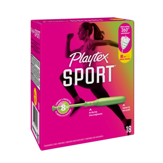 Playtex Sport Regular Unscented Plastic Tampons, 12 x 18 ct Case - DOT product image 4