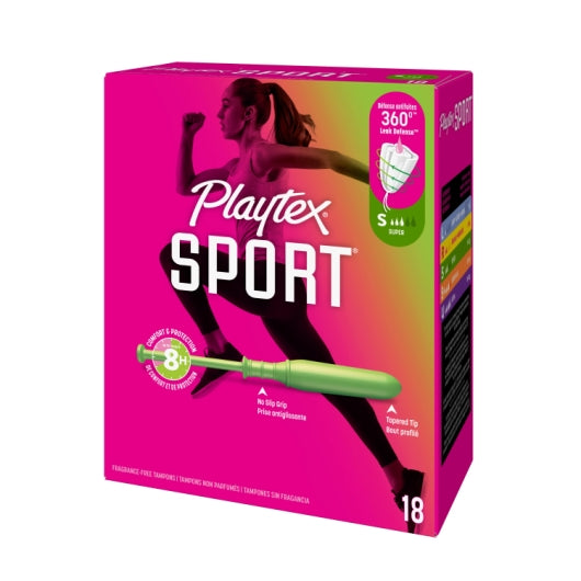 Playtex SPORT PLASTIC SUPER UNSCENTED, 2 x 6 x 18 ct Case - DOT product image 5