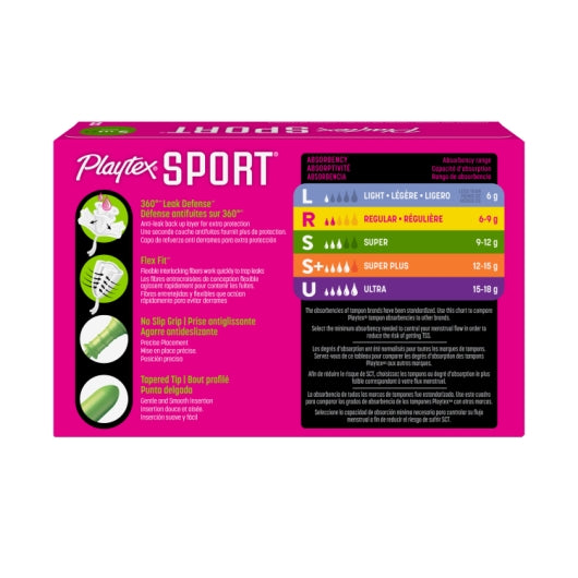 Playtex SPORT SUPER, 4 x 12 x 8 ct Case - DOT product image 7