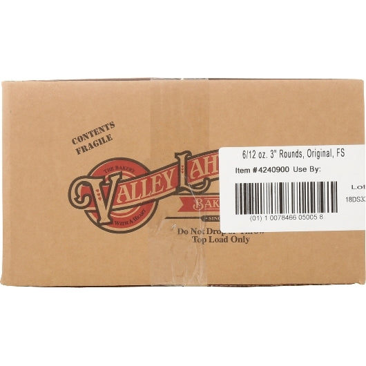 Valley Lahvosh Crackerbread Rounds Original 3 Inch, 6 x 12 oz Case - Breads, Rolls & Buns