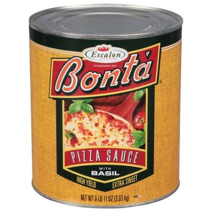 Bonta Pizza Sauce with Basil, 6 x 6.688 lb Case - Condiments & Sauces
