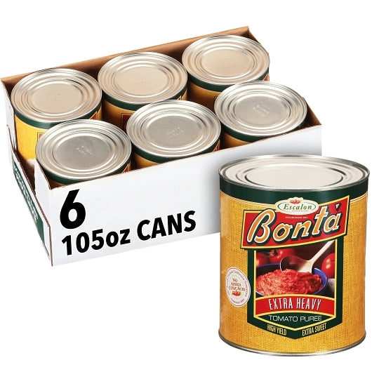 Bonta Tomato Puree, 6 x 6.687 lb Case - Condiments & Sauces