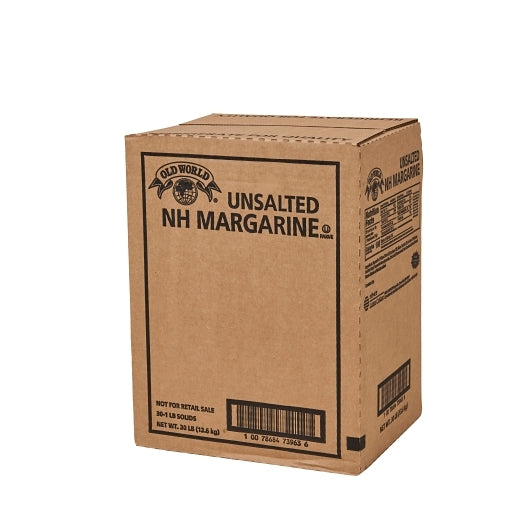 Old World Bunge Unsalted Non-Hydrogenated Margarine, 30 x 1 lb Case - GS1 closed shipping case image
