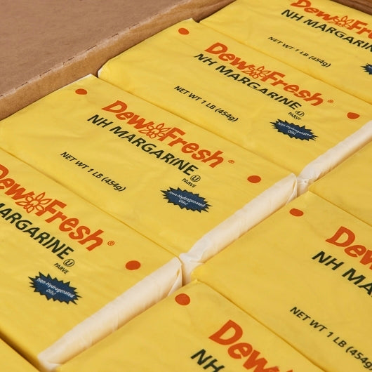 Dew Fresh Non Hydrated Vegetable Margarine, 30 x 1 lb Case - GS1 open-case image