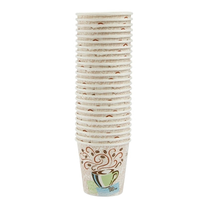 Dixie PerfecTouch Cups 10 Ounce Coffee Hazelnut, 20 x 25 ct Case - Plates Bowls