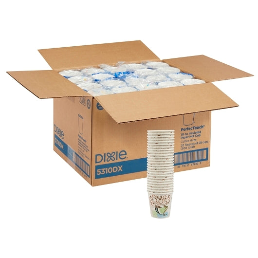 Dixie PerfecTouch CUPS 10 OUNCE COFFEE HAZELNUT, 20 x 25 ct Case - DOT product image 5