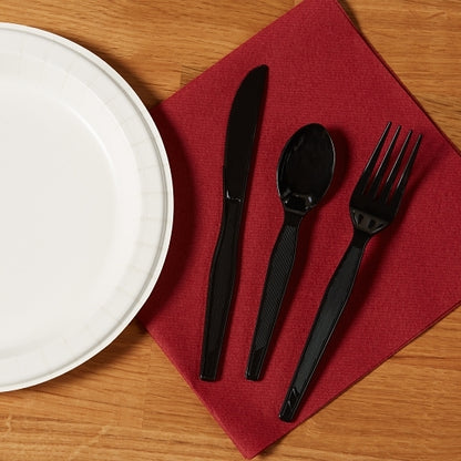 Dixie Heavy Weight Black Individually Wrapped Cutlery Kit - Plastic Knife, Fork, and Teaspoon, 1 x 250 ct Case - DOT product image 5