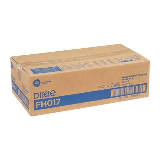Dixie Heavy Weight Polystyrene Crystal Fork, 1 x 1000 ct Case - DOT product image 6