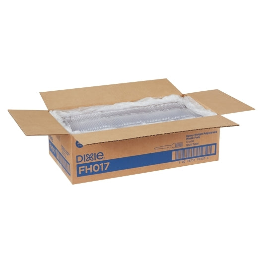 Dixie Heavy Weight Polystyrene Crystal Fork, 1 x 1000 ct Case - DOT product image 5