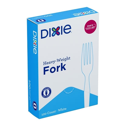 Dixie Heavy Weight Polystyrene White Fork, 10 x 100 ct Case - DOT product image 3