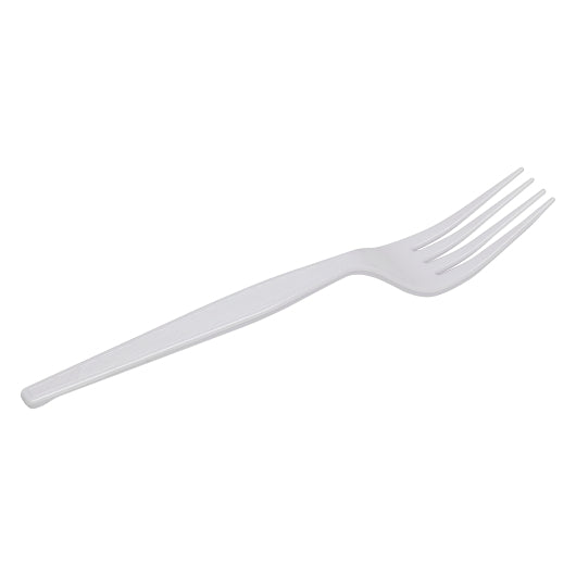 Dixie Heavy Weight Polystyrene White Fork, 1 x 1000 ct Case - DOT product image 2