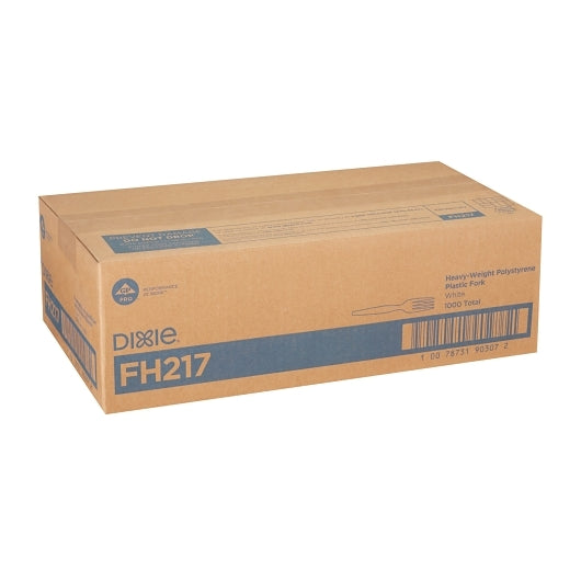 Dixie Heavy Weight Polystyrene White Fork, 1 x 1000 ct Case - DOT product image 4