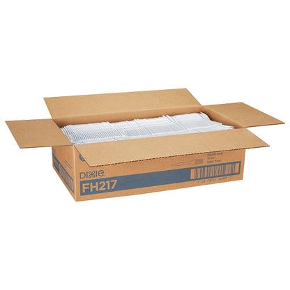 Dixie Heavy Weight Polystyrene White Fork, 1 x 1000 ct Case - DOT product image 3