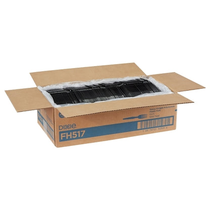 Dixie Heavy Weight Polystyrene Black Fork, 1 x 1000 ct Case - DOT product image 3