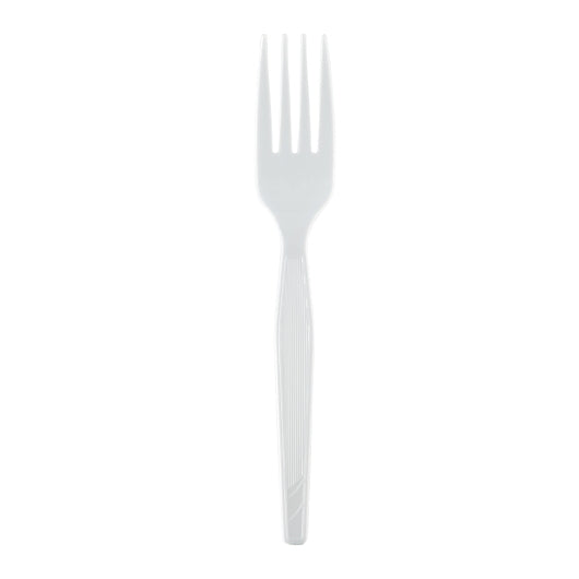 Dixie Medium Weight Polystyrene White Fork, 1 x 1000 ct Case - DOT product image 5