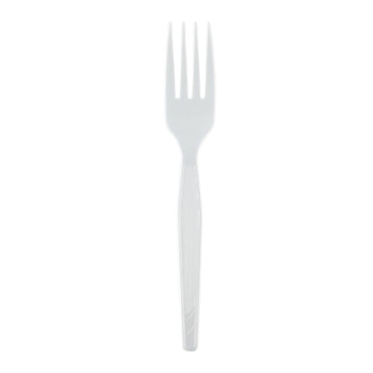 Dixie Medium Weight Polystyrene White Fork, 1 x 1000 ct Case - DOT product image 5
