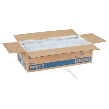 Dixie Medium Weight Polystyrene White Fork, 1 x 1000 ct Case - DOT product image 7