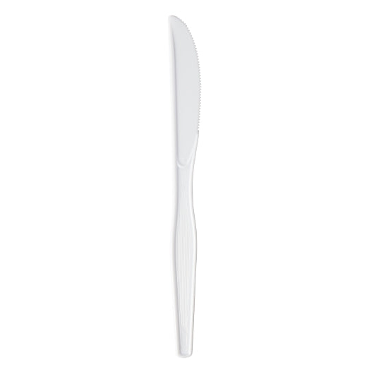 Dixie Heavy Weight Polystyrene White Knife, 1 x 1000 ct Case - Plates Bowls