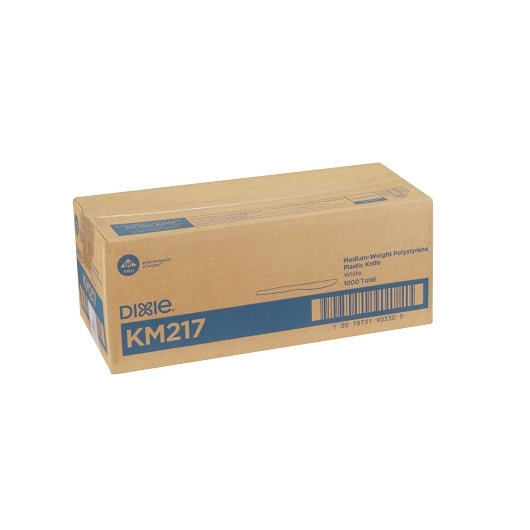 Dixie Medium Weight Polystyrene White Knife, 1 x 1000 ct Case - DOT product image 4