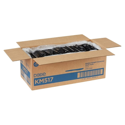 Dixie Medium Weight Polystyrene Black Knife, 1 x 1000 ct Case - DOT product image 4