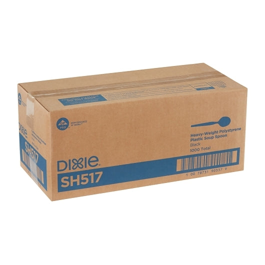 Dixie Heavy Weight Polystyrene Black Soup Spoon, 1 x 1000 ct Case - DOT product image 4
