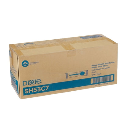 Dixie Gp Pro Heavy Weight Polystyrene Plastic Black Soup Spoon, 1 x 1000 ct Case - DOT product image 6