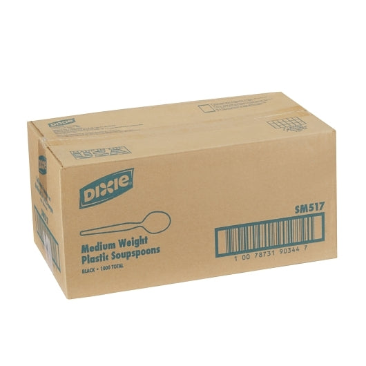 Dixie Medium Weight Polystyrene Black Soup Spoon, 1 x 1000 ct Case - DOT product image 5