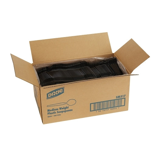 Dixie Medium Weight Polystyrene Black Soup Spoon, 1 x 1000 ct Case - DOT product image 4